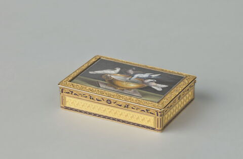 Tabatière : micro-mosaïque aux colombes, image 6/9