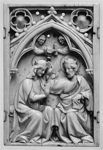 Partie centrale d'un triptyque : le Couronnement de la Vierge, image 1/1