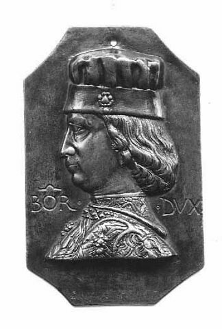 Plaquette : Borso d'Este, duc de Ferrare (1413 - 1471), image 3/3