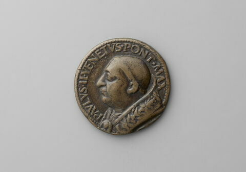 Médaille : le pape Paul II (1464-1471) / le palais de Venise à Rome.