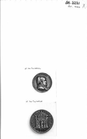 Médaille : Marguerite d'Autriche, gouvernante des Pays Bas / un temple, image 2/2