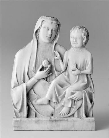Fragment d'une plaque : Vierge à l'Enfant, image 1/1