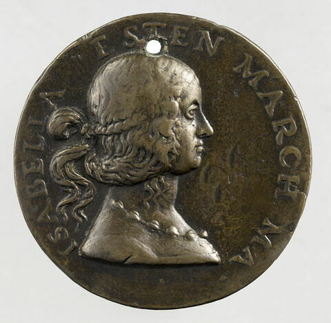 Médaille : Isabelle d'Este, marquise de Mantoue (1474-1539) / Victoire et symboles astrologiques