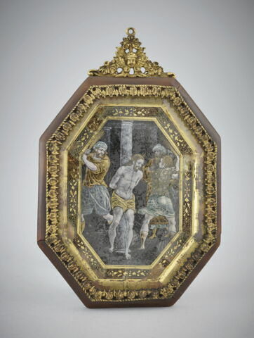 Médaillon octogonal à deux faces : la Flagellation du Christ
