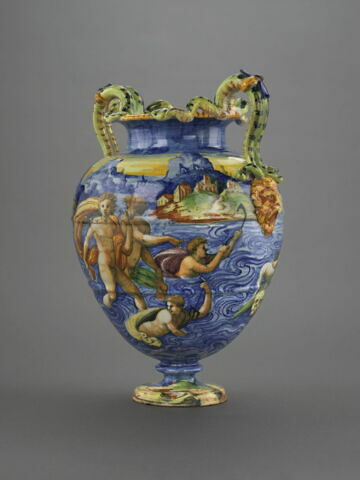 Vase à deux anses : Tritons et Néréides, image 2/8