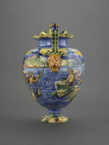 Vase à deux anses : Tritons et Néréides, image 3/8