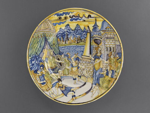 Plat circulaire : Le Jugement de Salomon, image 1/8