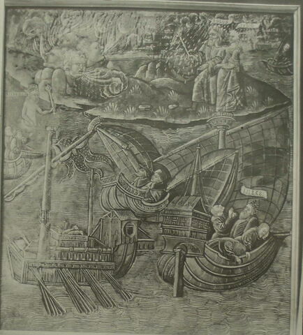 Plaque : Eole déchaine les vents sur les Troyens à la prière de Junon, d'un ensemble de onze plaques (OA 7550 à OA 7559 et OA 6596), image 3/3