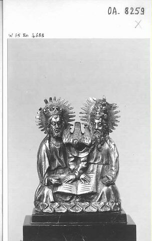 Statuette : Sainte Trinité double face pouvant provenir d'une crosse ou d'un bâton de confrérie (?), image 5/5
