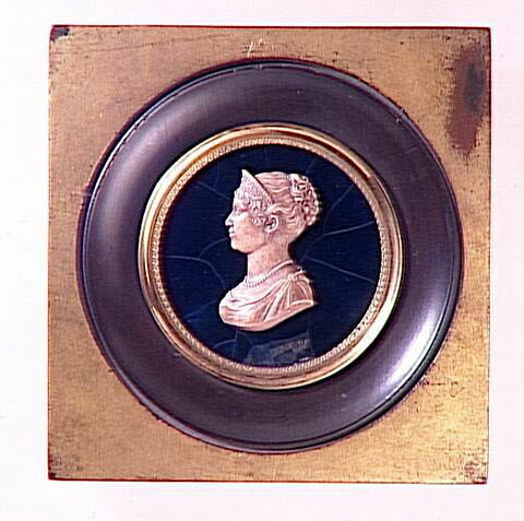 Médaillon avec profil de l'impératrice Marie-Louise, encadré