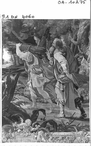 Abraham et Isaac se rendant au sacrifice, de la tenture de l'Ancien Testament, image 5/7