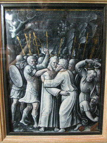 Plaque : L'Arrestation du Christ, d'une série de dix 