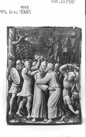 Plaque : L'Arrestation du Christ, d'une série de dix "La Passion du Christ" (OA 11134 à OA 11143)