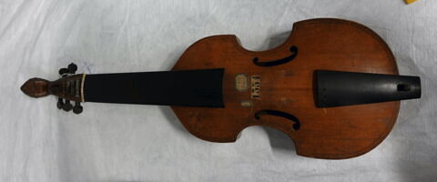 Pardessus de viole à cinq cordes, manche terminé par une tête de femme, image 1/4