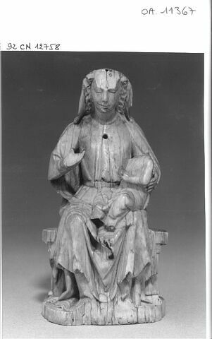 Statuette : Vierge à l'Enfant trônant, image 3/5