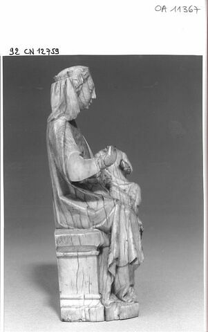 Statuette : Vierge à l'Enfant trônant, image 4/5