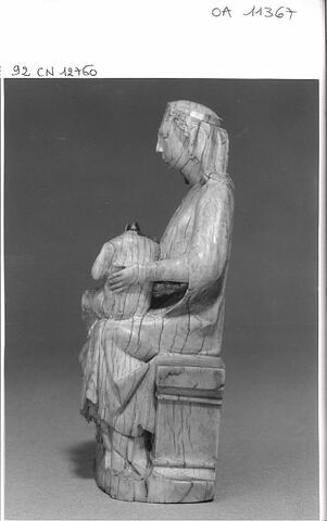 Statuette : Vierge à l'Enfant trônant, image 5/5