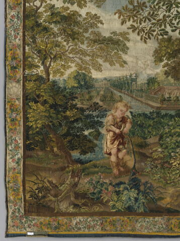 Enfants taillant et nettoyant, d'une tenture des Enfants jardiniers, image 4/11