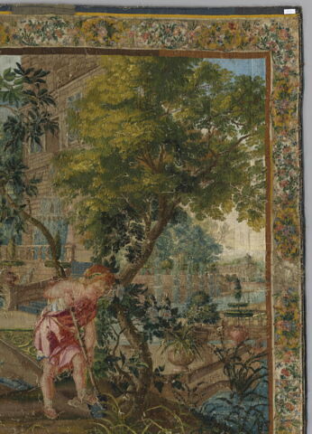 Enfants bêchant et fauchant, d'une tenture des Enfants jardiniers, image 5/12
