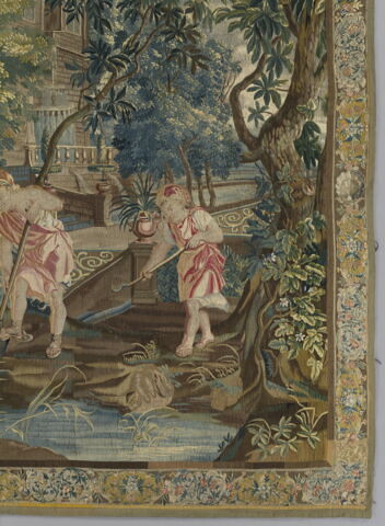 Enfants bêchant et fauchant, d'une tenture des Enfants jardiniers, image 7/12