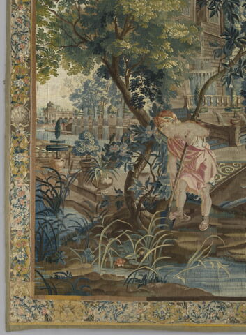 Enfants bêchant et fauchant, d'une tenture des Enfants jardiniers, image 8/12