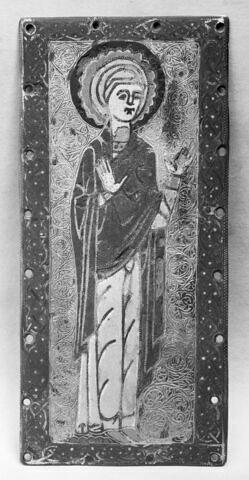 Plaque rectangulaire : Vierge au Calvaire, faux d'après la plaque du bras gauche d'une croix conservée à Londres au British Museum (inv. 1850, 7-22, 5), image 3/3