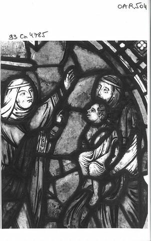 Vitrail : fenêtre complète se composant de 10 pièces illustrant des scènes de la vie de saint Blaise, image 5/22