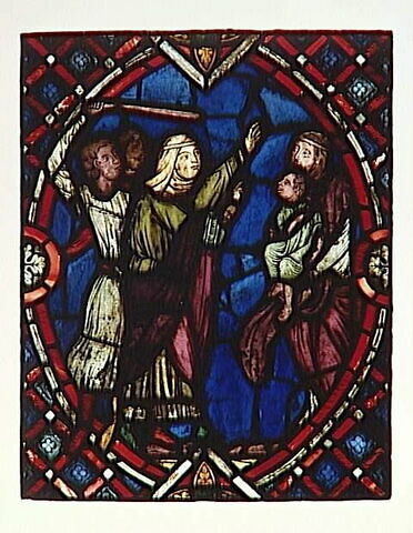 Vitrail : fenêtre complète se composant de 10 pièces illustrant des scènes de la vie de saint Blaise, image 15/22