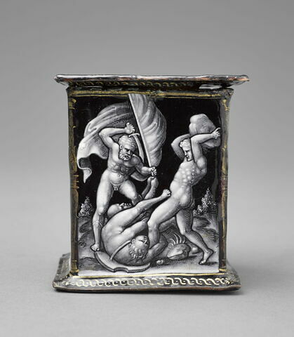 Salière carrée : Sujets mythologiques (Hercule et Antée), image 3/11
