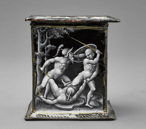 Salière carrée : Sujets mythologiques (Hercule et Antée), image 6/11