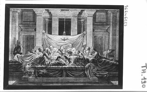 Panneau d'une porte (TH 188-193) : l'Eucharistie, image 1/1