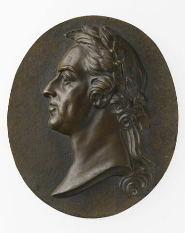 Médaillon : buste de Louis XV lauré, image 1/2