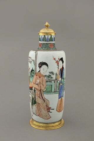 Vase cylindrique à couvercle, d'une paire (avec TH 450), image 2/8
