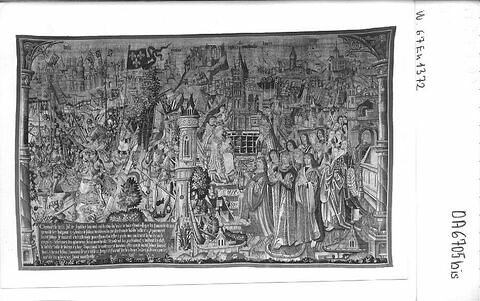 Louis XI levant le siège de Dole en 1477 de la tenture de saint Anatoile de Salins, image 8/9