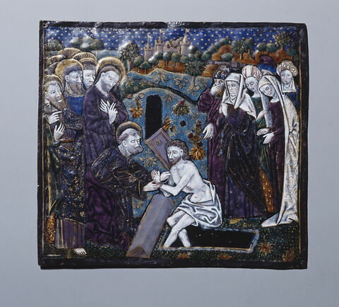 Plaque : La Résurrection de Lazare, d'un ensemble de douze plaques, image 4/4
