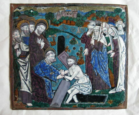 Plaque : La Résurrection de Lazare, d'un ensemble de douze plaques, image 2/4