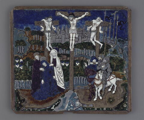 Plaque : La Crucifixion, d'un ensemble de douze plaques