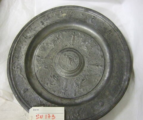 Surmoulé en plomb du plat de la Tempérance de Fr. Briot, image 1/5