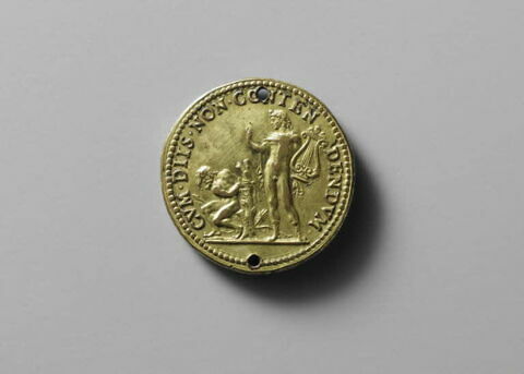 Médaille : Ottavio Farnese, duc de Parme / Apollon et Marsyas, image 2/2