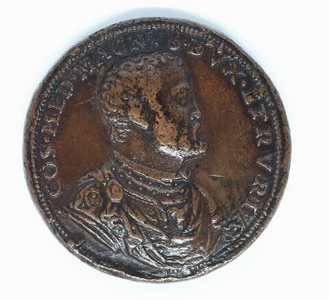 Médaille : Côme Ier de Medicis (1519-1574), duc de Florence et grand duc de Toscane / taureau