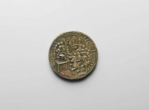 Médaille : Ludovico Sforza / un défilé de cavalerie, image 2/2