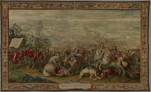 La bataille de Cassel, de la tenture des Conquêtes de Louis XIV, aux armes et chiffre du comte de Toulouse