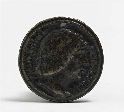 Médaille : Antoine de Bourgogne dit le Grand bâtard (1421-1504)
/ barbacane dans une couronne de lauriers, image 1/2