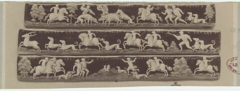 Plaque : La Chasse aux lapins, d'un ensemble de trois plaques (MR 2562 à MR 2564), image 4/4