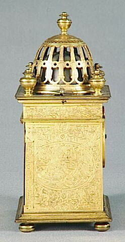 Horloge de table en forme de tour carrée aux armes du roi Henri III, image 5/6