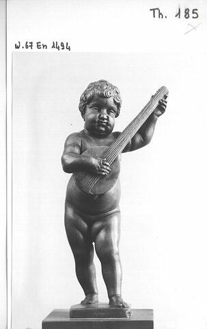 Statuette : enfant jouant du luth, image 6/6