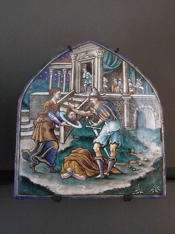 Plaque : Décollation de saint Jean-Baptiste.