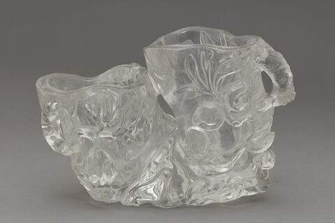 Vase en cristal de roche à double récipient, image 3/4