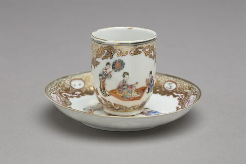 Tasse à café et sa soucoupe d'un service à thé et à café de dix pièces (R 1198 à 1207), image 1/6