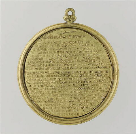 Médaille : façade de l'hôtel de ville de Lyon / inscription, image 2/2